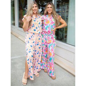 MICHELLE MCDOWELL New Krista Slit Leg Colorful Pants Plus Size XXL